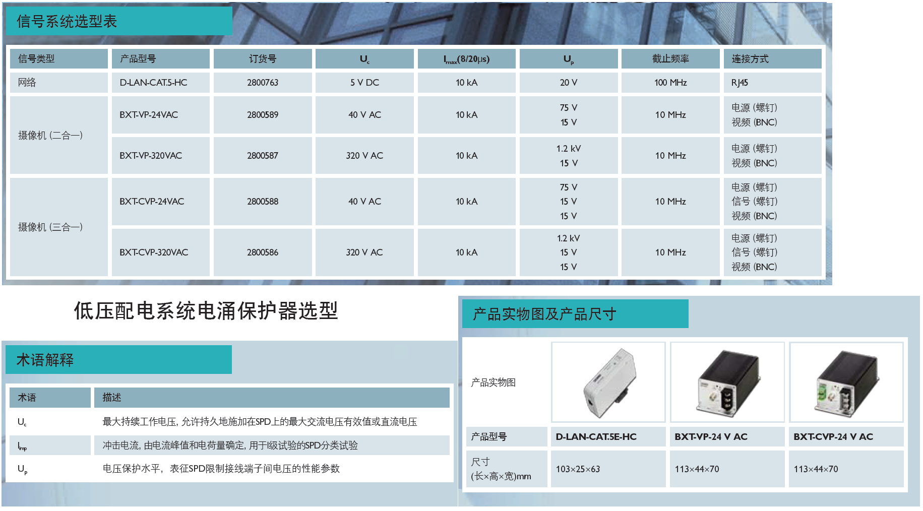 BXT-VP-24VAC(2800589)，BXT-VP-320VAC(2800587)