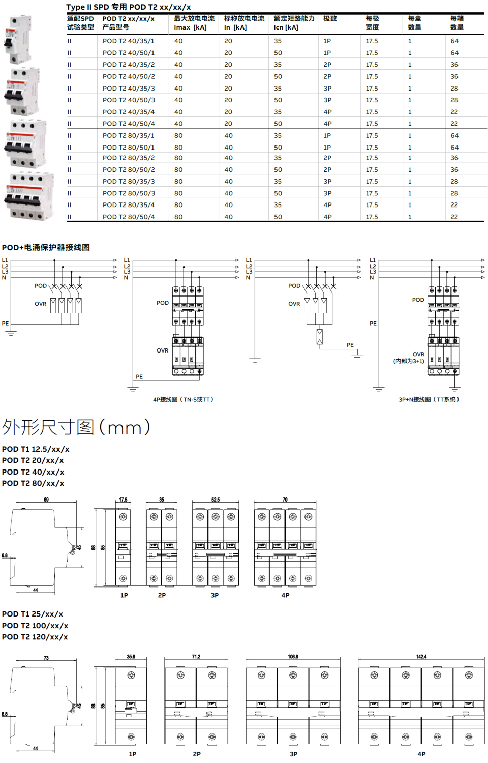 POD T2 40/35/1，POD T2 40/50/1，POD T2 40/35/2，POD T2 40/50/2，POD T2 40/35/3，POD T2 40/50/3，POD T2 40/35/4，POD T2 40/50/4，POD T2 80/35/1，POD T2 80/50/1，POD T2 80/35/2，POD T2 80/50/2，POD T2 80/35/3，POD T2 80/50/3，POD T2 80/35/4，POD T2 80/50/4