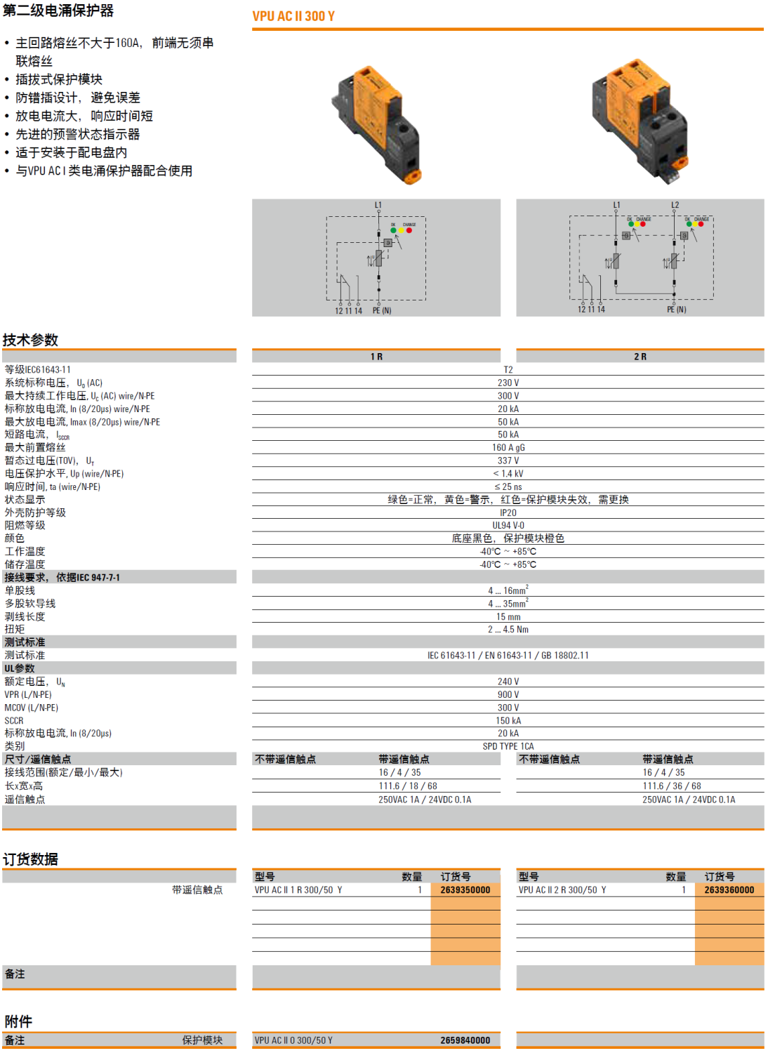 VPU AC II 1 R 300/50 Y(2639350000)，VPU AC II 0 300/50 Y(2659840000)，VPU AC II 2 R 300/50 Y(2639360000)