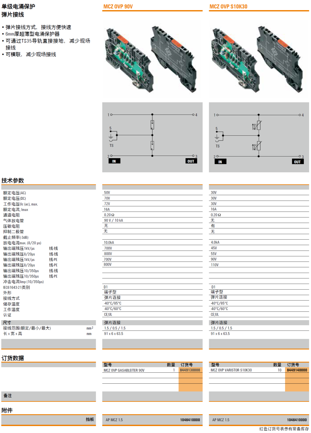 MCZ OVP VARISTOR S10K30 魏德米勒信號(hào)電涌保護(hù)器：工業(yè)自動(dòng)化領(lǐng)域的可靠防護(hù)方案